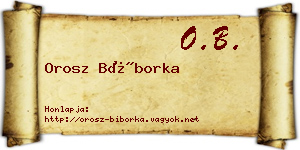 Orosz Bíborka névjegykártya
